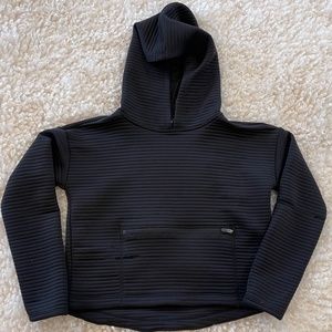 Zella Girl Kids' Black Ribbed Hoodie Size Medium | 5/$20
